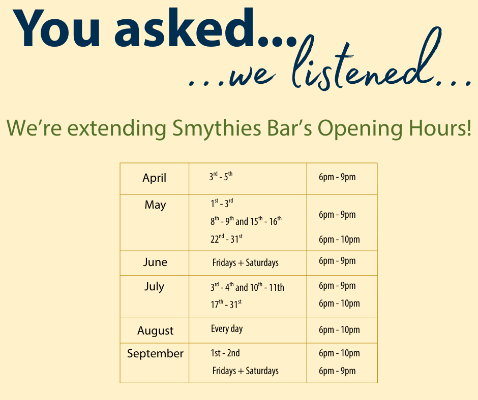 Smythies Bar Extended Hours